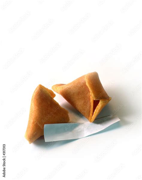 Opened Fortune Cookie With Blank Message Stock Photo Adobe Stock