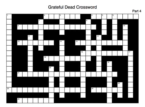 Maybe you would like to learn more about one of these? Dead.net Cryptical Crosswords - September | Grateful Dead
