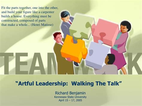Ppt Artful Leadership Walking The Talk Powerpoint Presentation