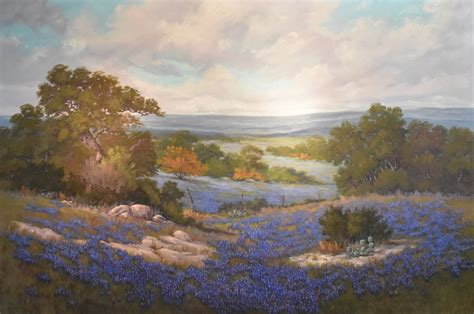 Vivian Love Bluebonnets Texas Hill Country Painting 2014 Texas