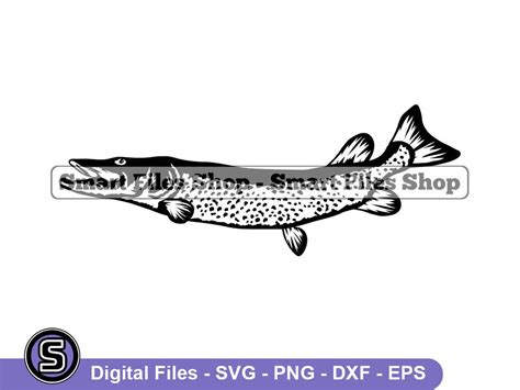 Muskellunge Svg Fish Svg Fishing Svg Muskellunge Dxf Etsy