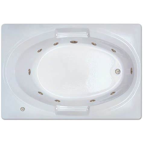 Many whirlpool tubs today are made of fiberglass or acrylic surfaces, which are pretty easy surfaces to clean. Home and Garden Home 60-in White Acrylic Drop-In Whirlpool ...