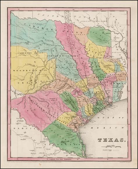 Texas Republic Of Texas Barry Lawrence Ruderman Antique Maps Inc