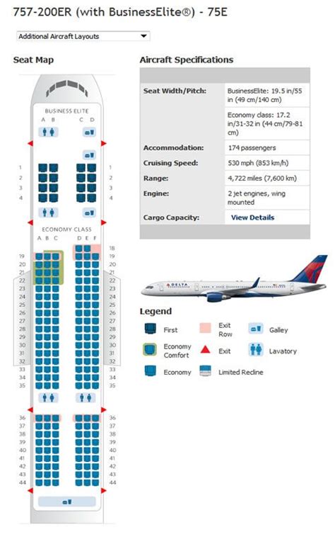 Boeing 757 300 Delta Seating Chart