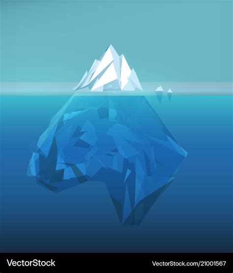 Iceberg Polygonal Sea Ice Berg Royalty Free Vector Image