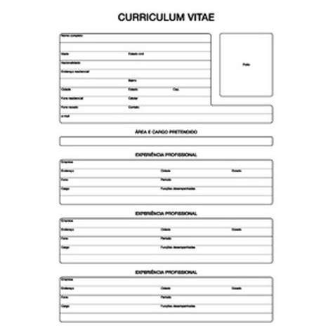 Curriculum Vitae Simples Pronto Para Preencher E Imprimir Curriculo Images
