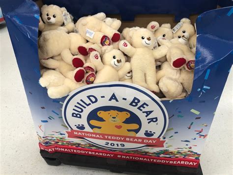 national teddy bear day bear only 6 50 at build a bear workshop and walmart