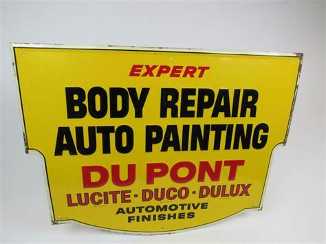 1963 Dupont Duco Dulux Body Repair Auto Painting Single Sided Tin