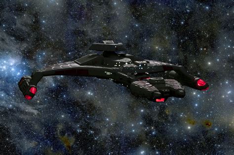Klingon Vorcha Class Cruiser In Deep Space By Robby Robert Star Trek