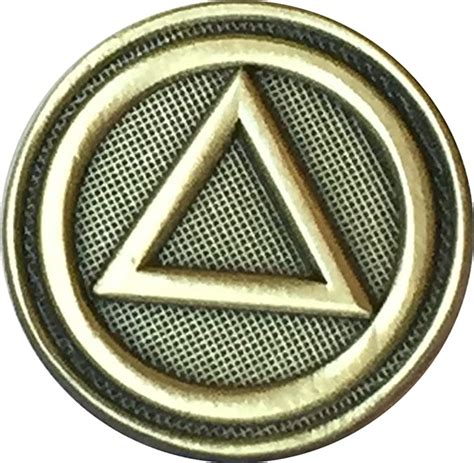 Recoverychip Aa Logo Circle Triangle Lapel Pin Alcoholics