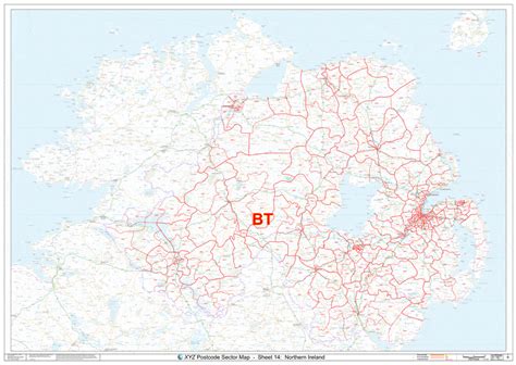 Bt Postcode Map For The Northern Ireland Postcode Area  Or Pdf Down