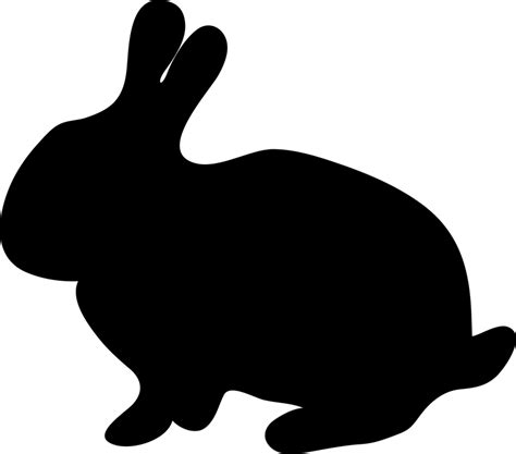 White rabbit easter bunny, rabbit silhouette s, mammal, vertebrate png. Konijntje Konijn Paashaas Pasen · Gratis vectorafbeelding ...