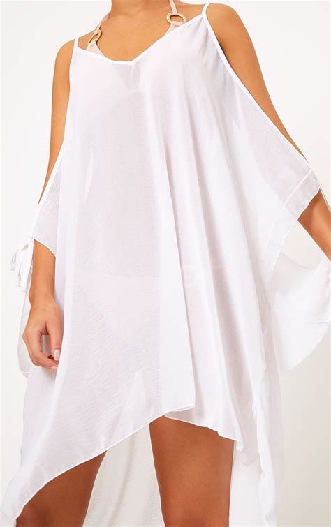 Roslyn White Chiffon Beach Cover Up Dress Dresses