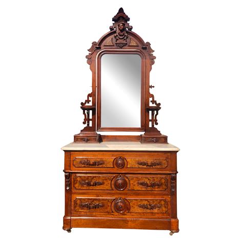 Antique Eastlake Marble Top Dresser With Mirror Mirror Ideas