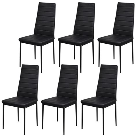 Italian table dining room set consisting of a table and six chairs. Dining Set 6 Black Chairs + 1 Table Contemporary Design ...