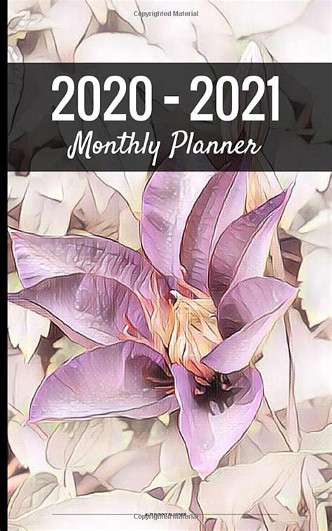 2020 2021 Monthly Planner Two Year Small Size 5 X 8 Inches 111 Pages