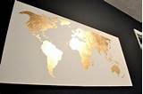 Large Gold Foil World Map Images