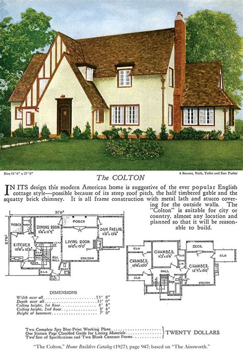 Https://tommynaija.com/home Design/1920s One Story Tudor Home Plans
