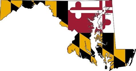 Maryland State Flag Adhesive Decal Etsy