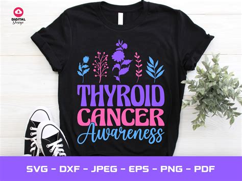 Thyroid Cancer Awareness Svg Thyroid Cancer Svg Png Thyroid Etsy