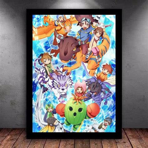 Quadro Digimon Os 8 Digiescolhidos Anime Elo7