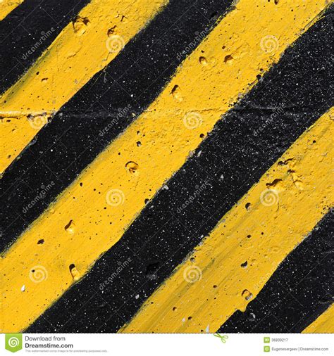 Black And Yellow Striped Caution Pattern Royalty Free