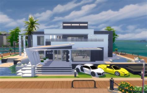 Ideal Ultramodern Mansion Sims 4 Custom Content Sims 4 Casas Casa