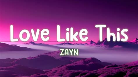 Love Like This Lyrics With Ai Zayn Youtube