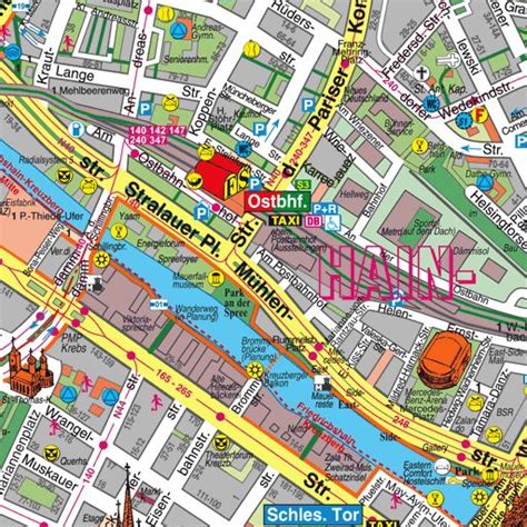 Stadtplan Berlin - Alexanderplatz - Fernsehturm - Rotes Rathaus