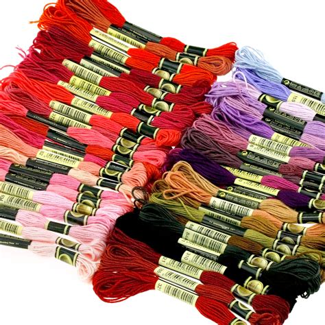 100 Colors Cross Stitch Cotton Embroidery Thread Floss Sewing Skeins