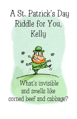Here are the 10 free office scavenger hunt riddles. "A Stinky Riddle" | St. Patrick's Day Printable Card | Blue Mountain eCards