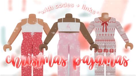 Aesthetic Roblox Christmas Pjs With Codes Links Youtube