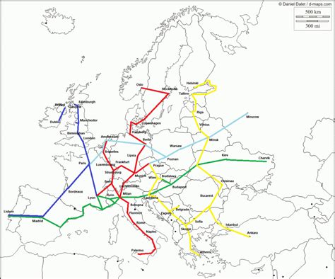 Fantasy European High Speed Rail Network Transportation Green Blog