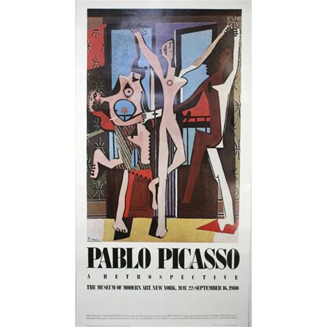 Vintage 1980 Moma Picasso Retrospective Poster Chairish