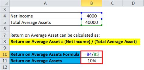 (aggregate assets at end of current year + aggregate assets at end of preceding year) ÷ 2. Return on Average Assets Formula | Calculator (Excel template)
