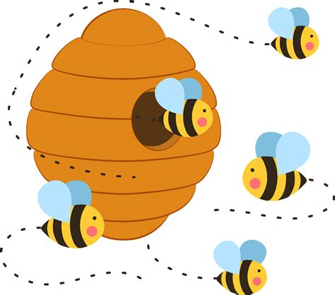 Cute Bee Hive Clip Art - glorietalabel