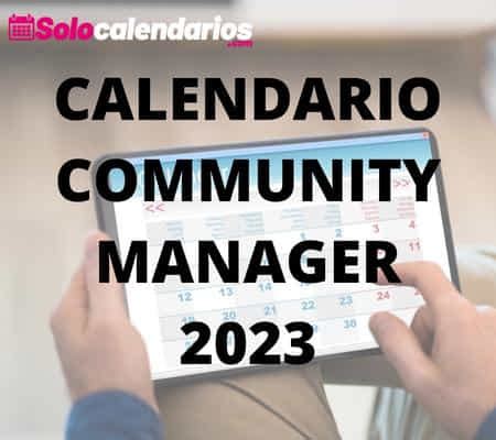 Calendario Community Manager 2023