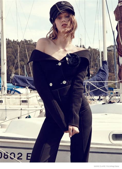 Tess Hellfeuer In Nautical Style For Marie Claire Italia By Nagi Sakai