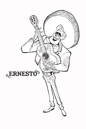 11 best free printable coco coloring pages for kids. Coco - Miguel - Coloring Page - SEA | Disney Movies | Malaysia