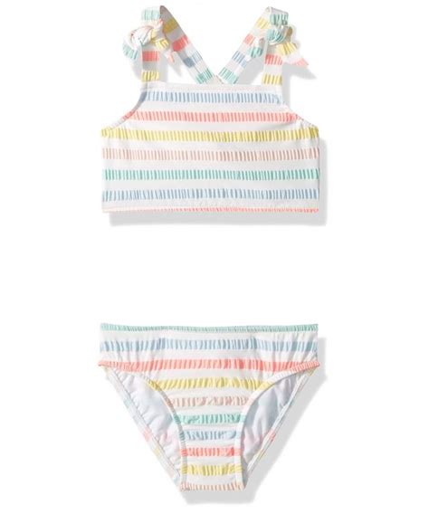 Girls Tankini Swimsuit Set Rainbow Stripe C Cddw As