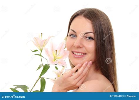 Beautiful Girl In Lingerie With Flowers Stock Image Image Of Flower