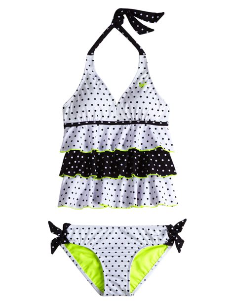 Tiered Pin Dot Tankini Swimsuit Tankinis Swimsuits Shop Justice