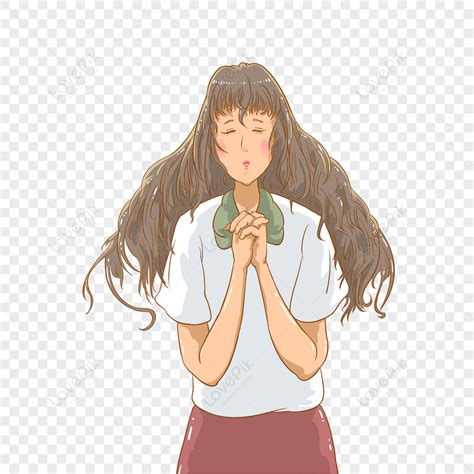 Praying Girl Png Transparent And Clipart Image For Free Download