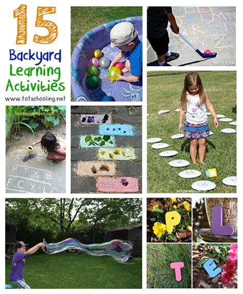 Look up at the sky and down at the ground for clues. 15 Backyard Learning Activities | Totschooling - Toddler ...