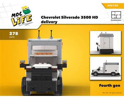 Lego Moc Chevrolet Silverado Delivery Truck By Moclego Rebrickable