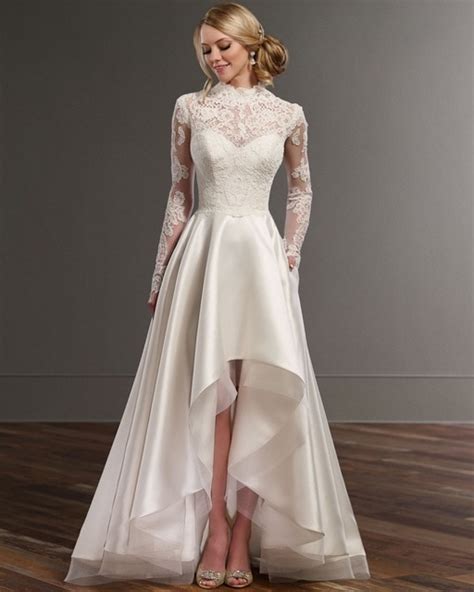 Vestido De Noiva Bridal Gown Lace High Neck Long Sleeve Wedding Dress