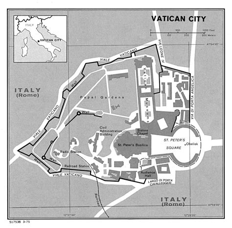 Large Political Map Of Vatican City Vatican Europe Mapsland