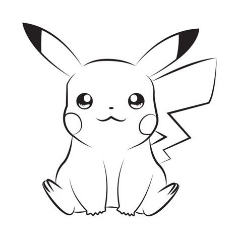 Pikachu Face Outline Svg