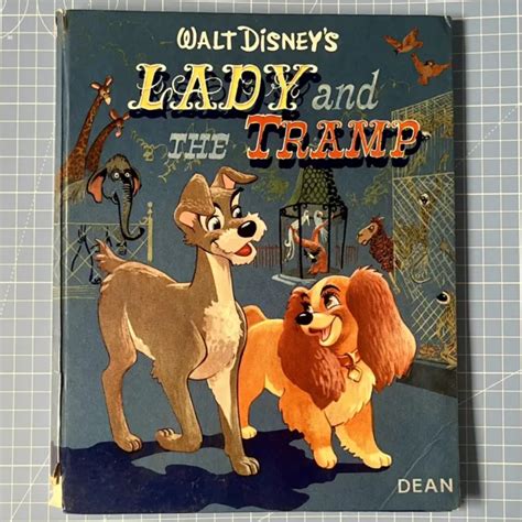 Walt Disneys Lady And The Tramp Vintage Hardback Book Dean Rare