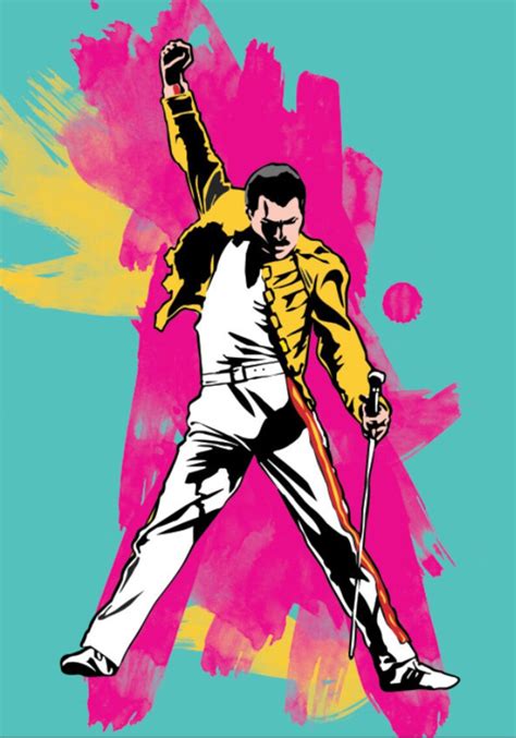 Freddie Mercury Illustration Freddie Mercury Poster Freddie Etsy
